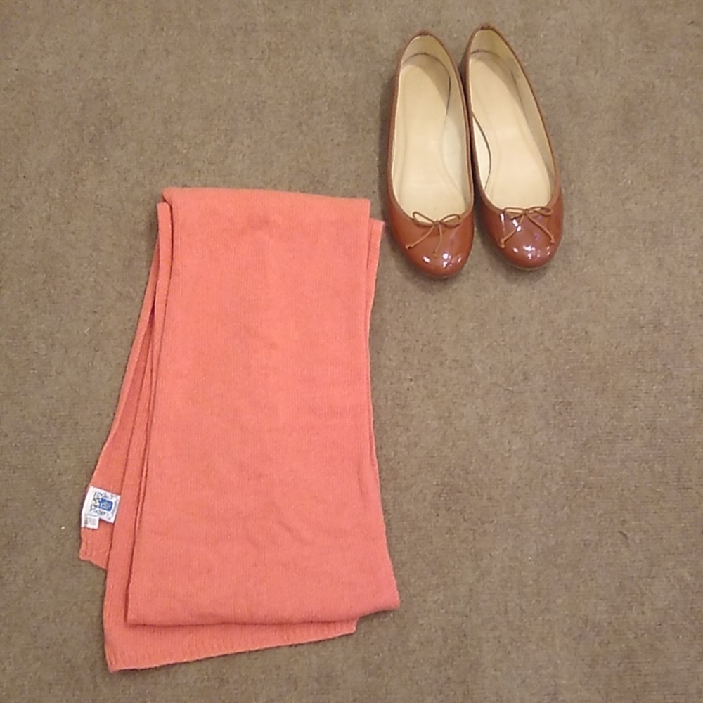 Portolano 100% Cashmere Scarf Peach Color